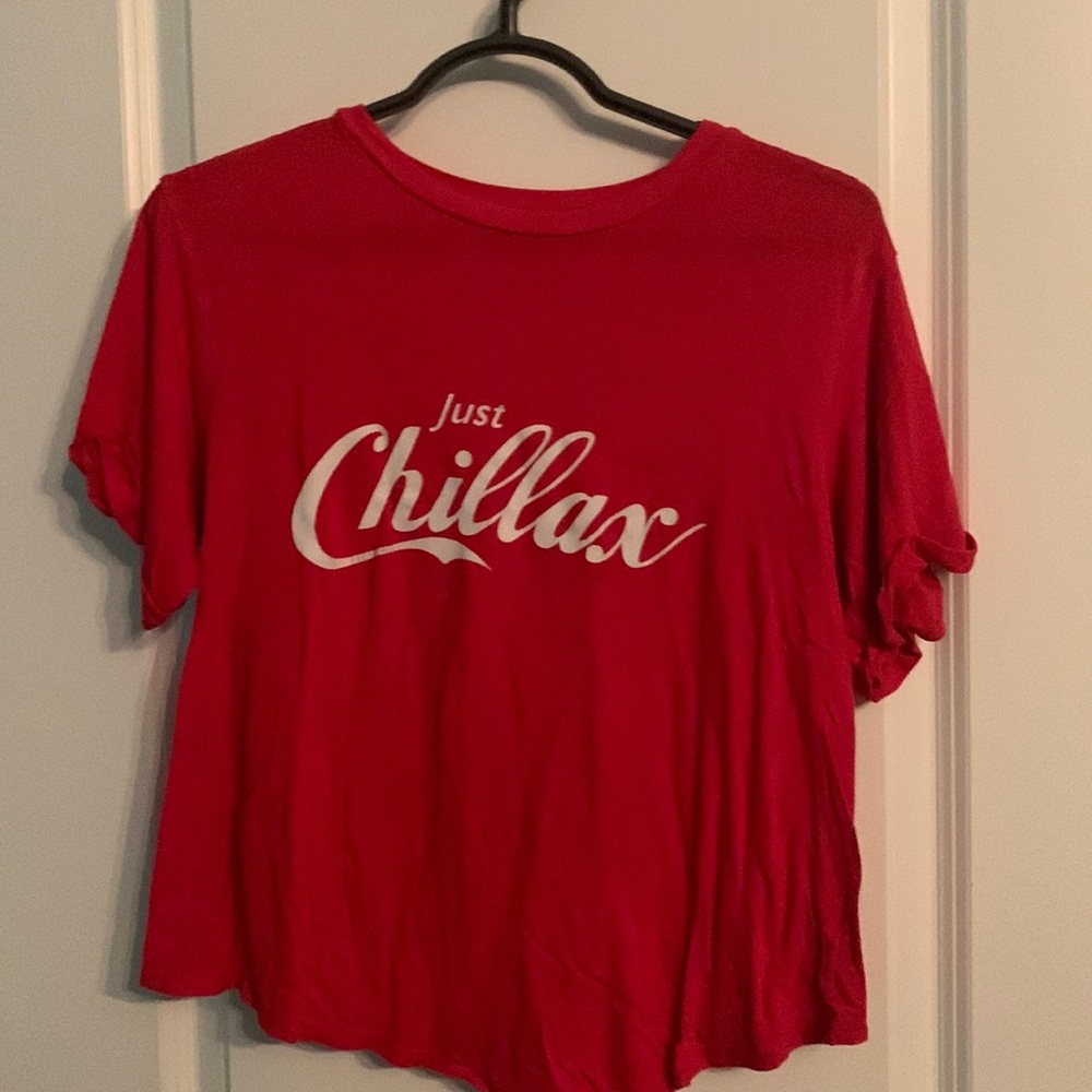Just chillax flowy t shirt